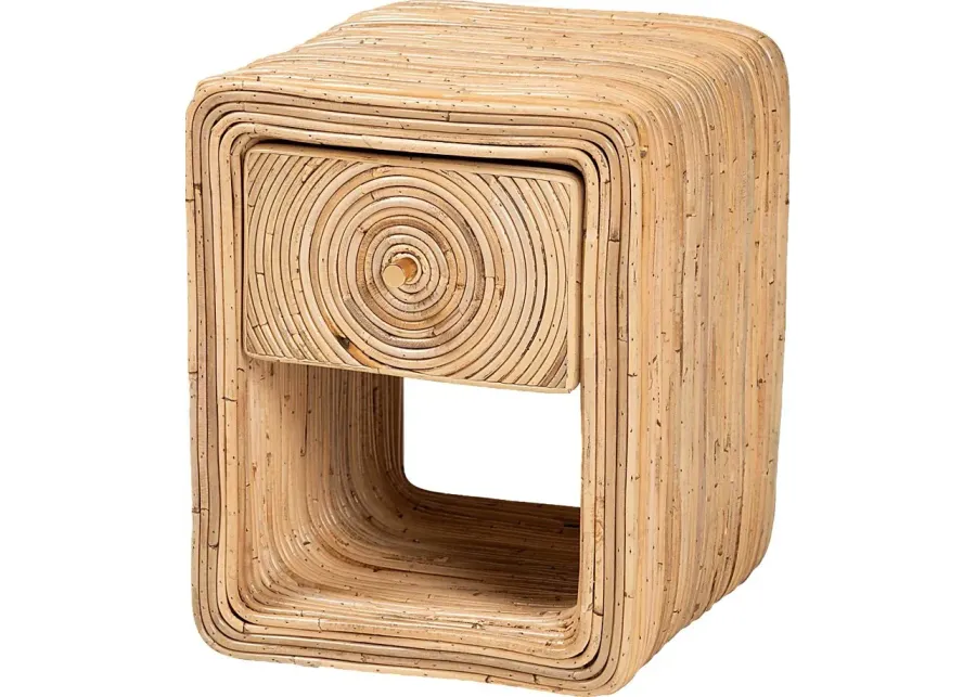 Doisy Brown Nightstand-Brown