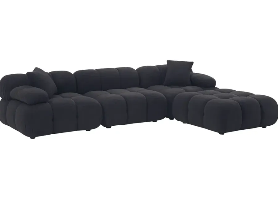 Crianza Black 4 Pc Sectional-Black