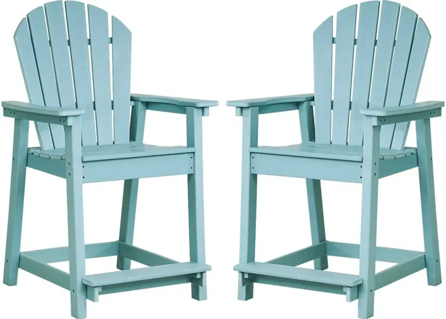 Addy Sky Outdoor Balcony Adirondack Stool, Set of 2-28