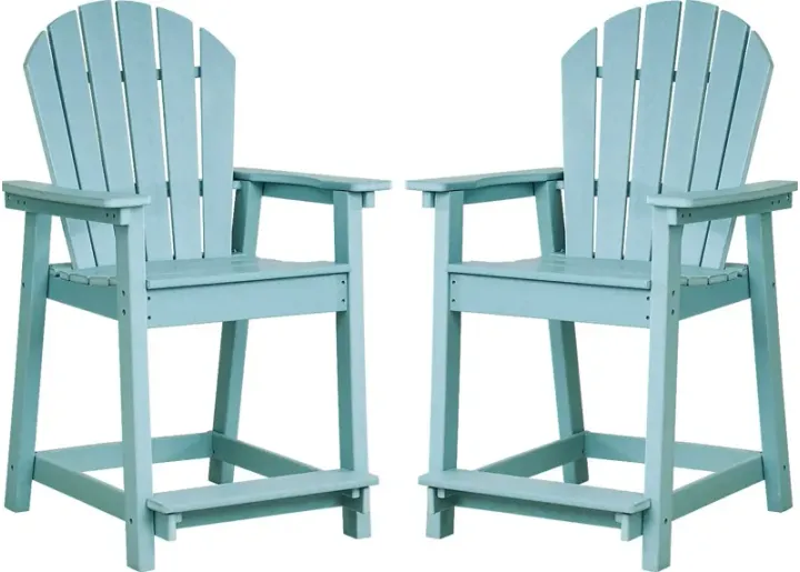 Addy Sky Outdoor Balcony Adirondack Stool, Set of 2-28