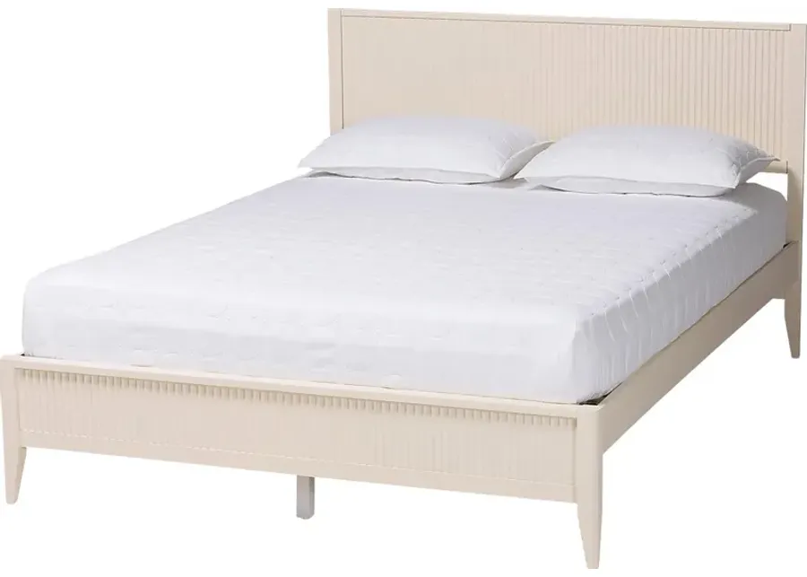 Steagall Ivory Queen Bed-Ivory