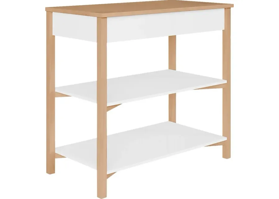 Kids Mosar White Changing Table-White