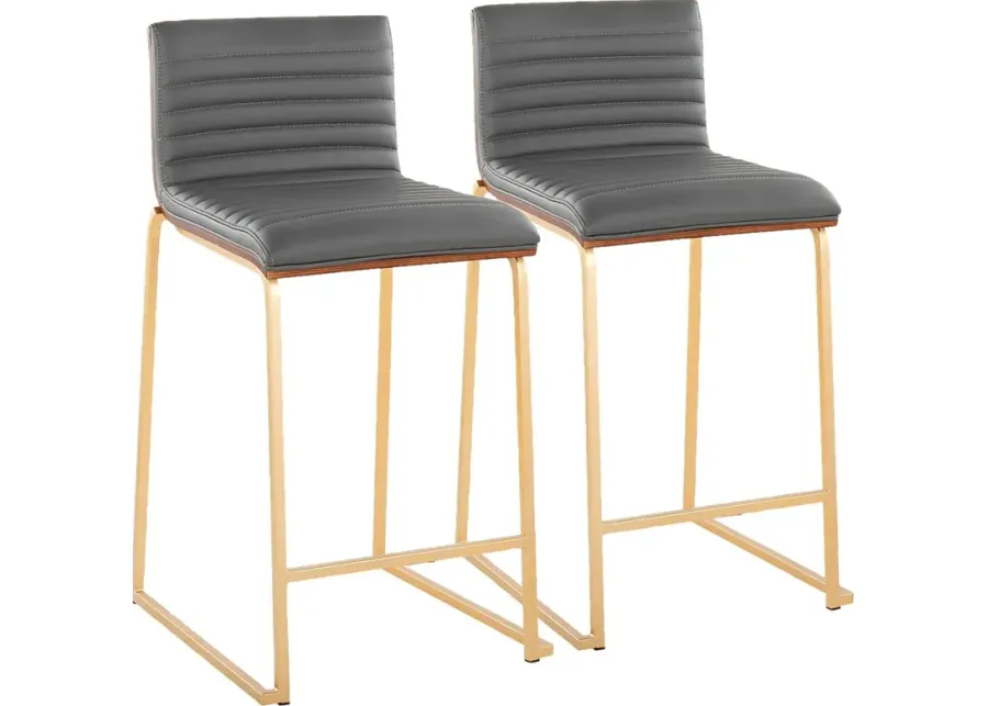 Tatesbrook I Gray Counter Height Stool, Set of 2-Gray