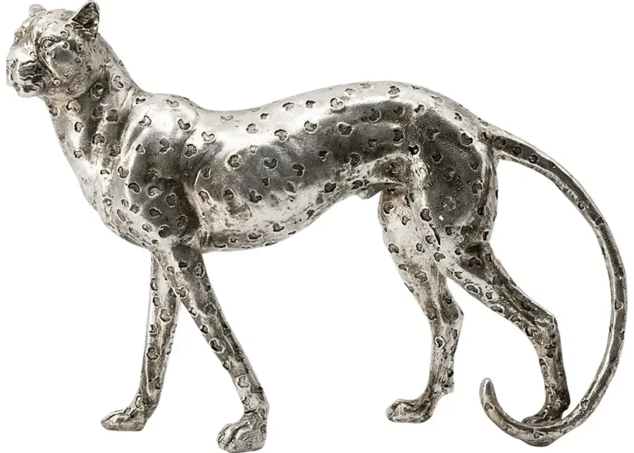 Bartoni Silver Leopard Statue-Silver