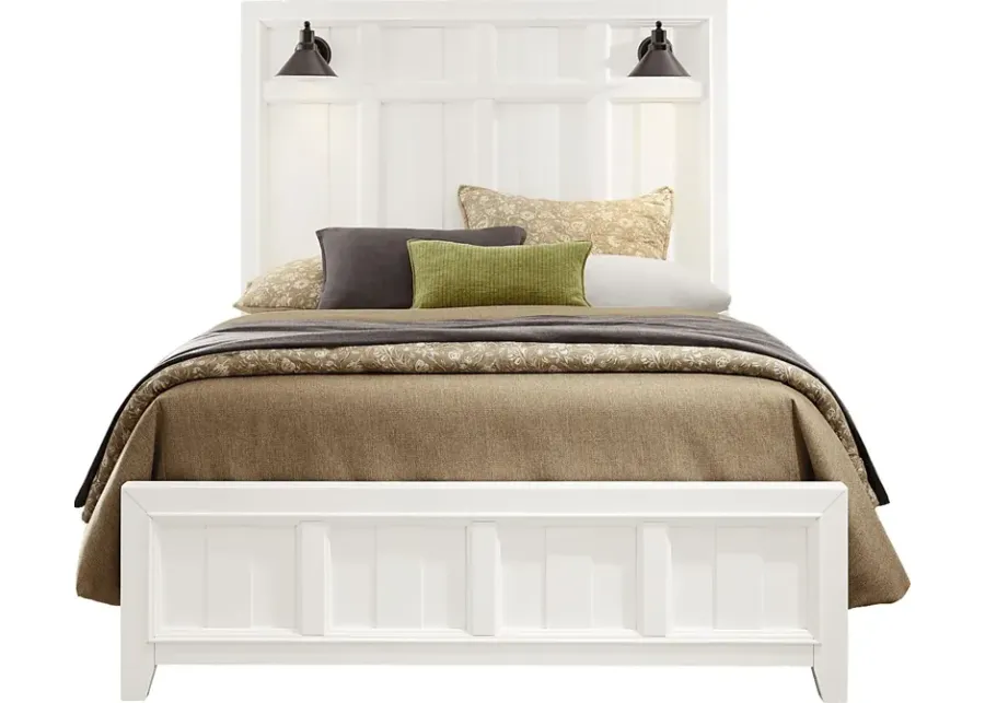 Owings Mill White 3 Pc King Panel Bed-80