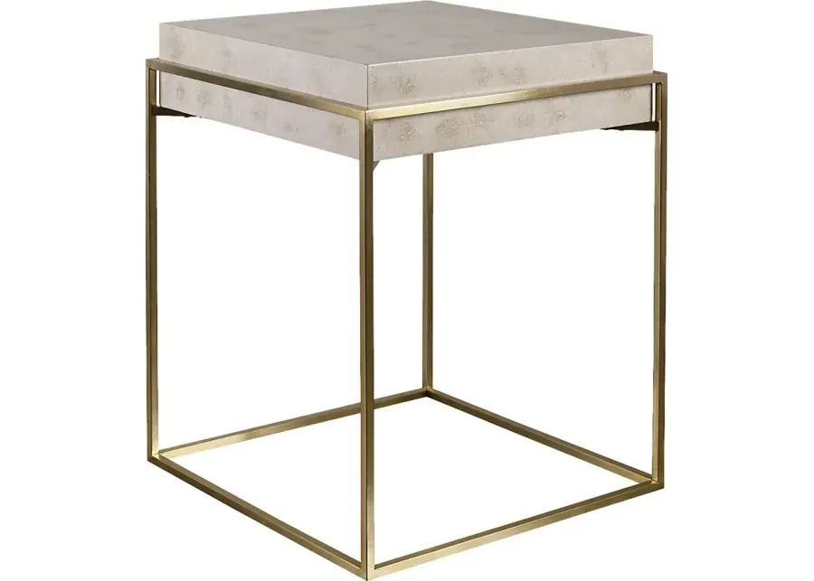 Torgerson Ivory Accent Table-Ivory