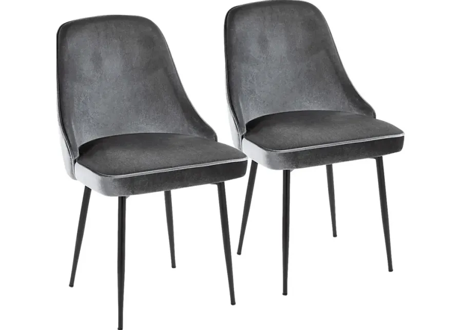 Clovis III Blue Dining Chair, Set of 2-Blue