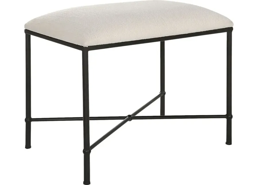 Cenera White Accent Bench-White
