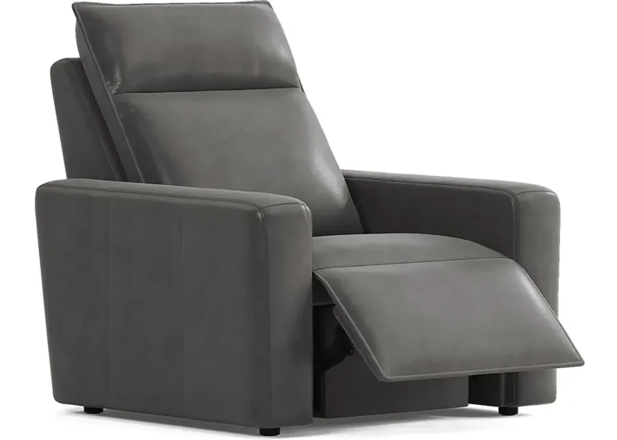 ModularTwo Charcoal Dual Power Recliner-40.75