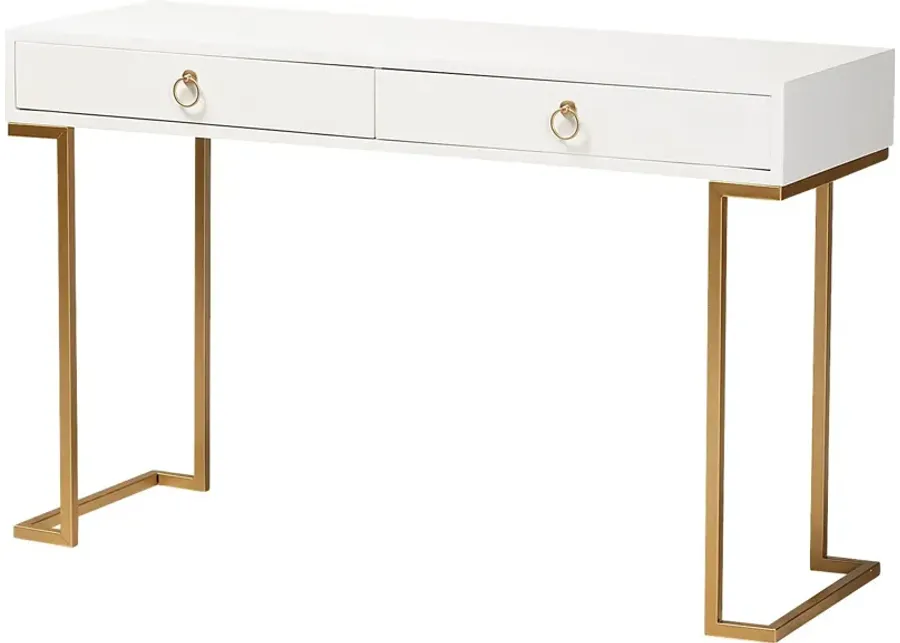 Jenniches White Sofa Table-White
