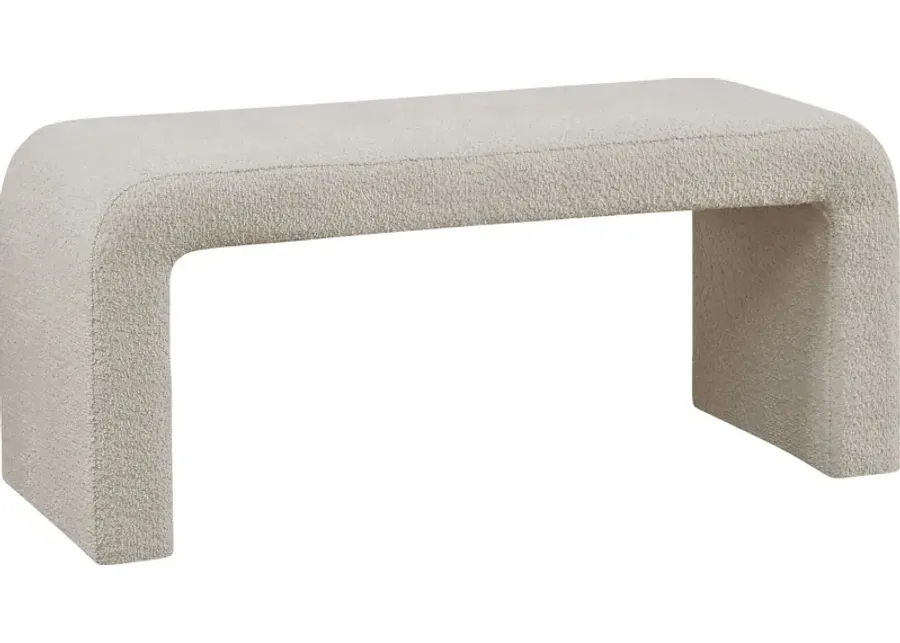 Kissatchie I Beige Accent Bench-Beige