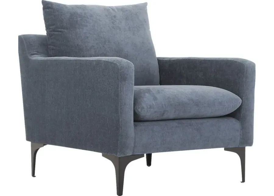 Glenroy Blue Accent Chair-Blue