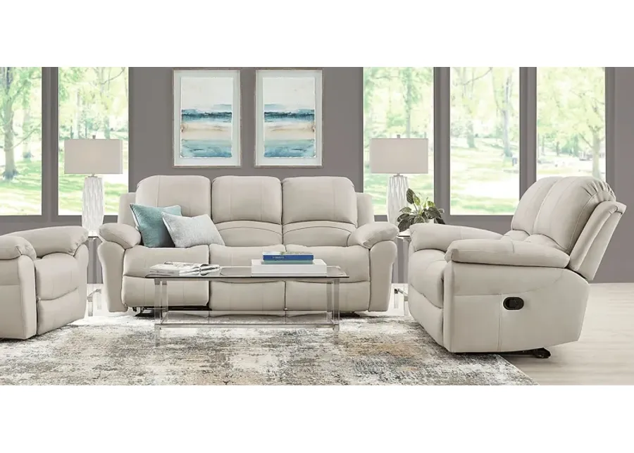 Vercelli Way Stone Leather 3 Pc Reclining Living Room-89