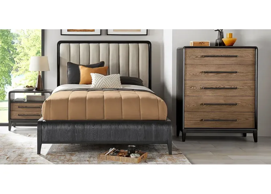 Archer Grove Black 5 Pc Queen Upholstered Bedroom-65