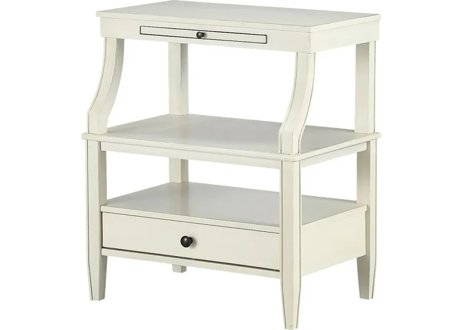 Creekglen White End Table-White