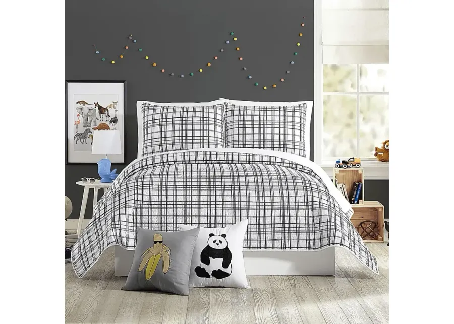 Kids Mintvale Charcoal Full/Queen Quilt-Charcoal