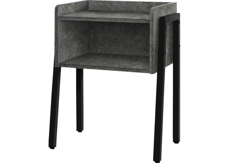 Division Gray Accent Table-Gray