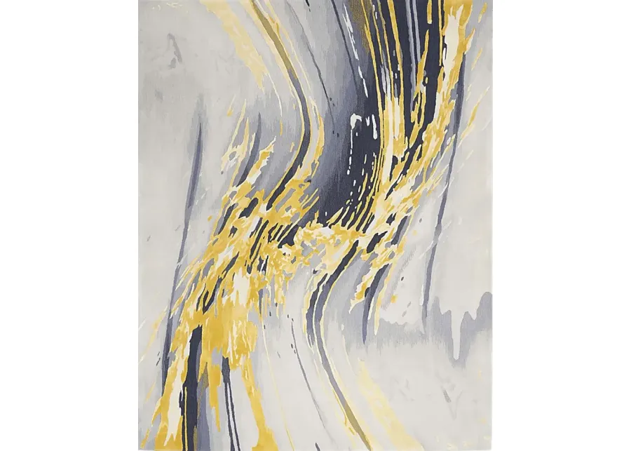 Wagim Gray/Gold 8'6 x 11'6 Rug-Gray, Gold