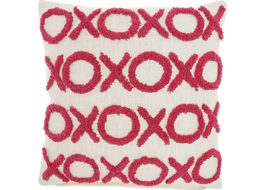 Kids Besos Lane Pink Throw Pillow-Pink