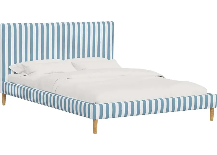 Cenwyn Blue Twin Platform Bed-Blue