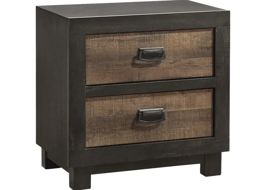 Lightmoth Walnut Nightstand-Walnut