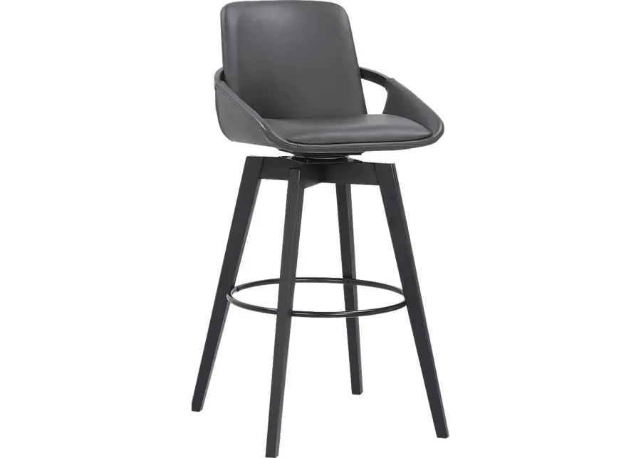 Statistreet Gray Swivel Barstool-Gray