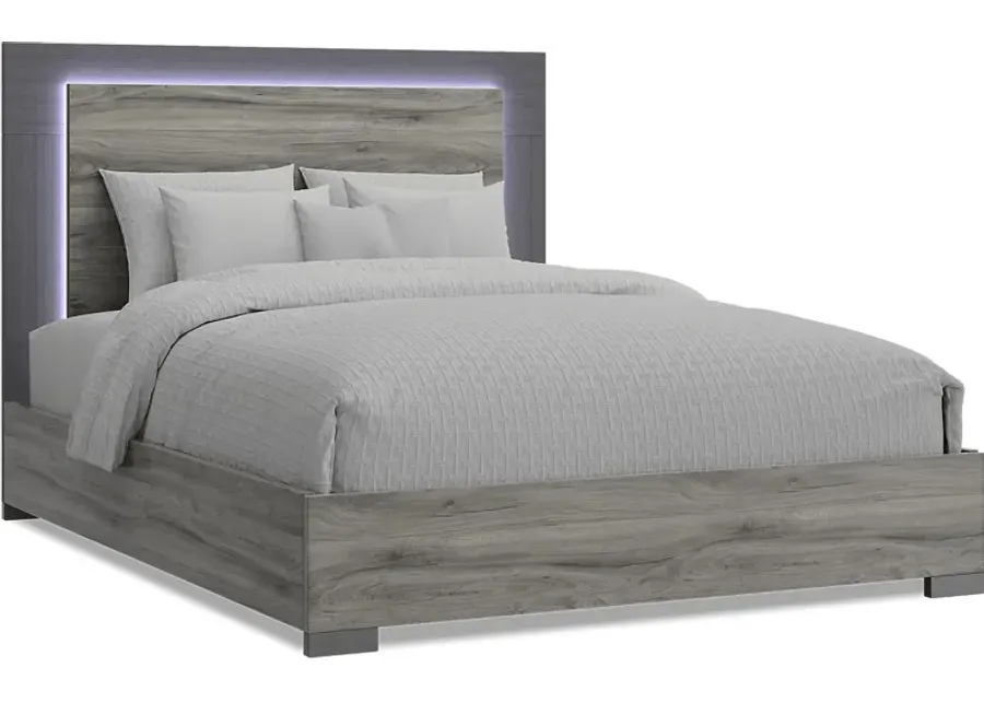 Park Slope Gray 3 Pc Queen Panel Bed-66.1