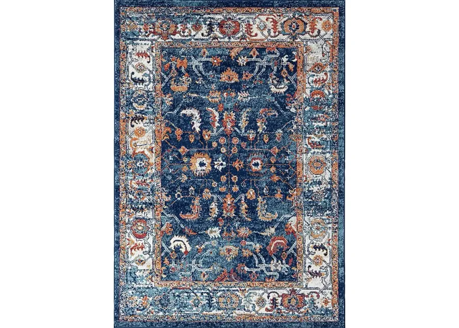 Mulmeda Blue 7'9 x 9'9 Rug-Blue