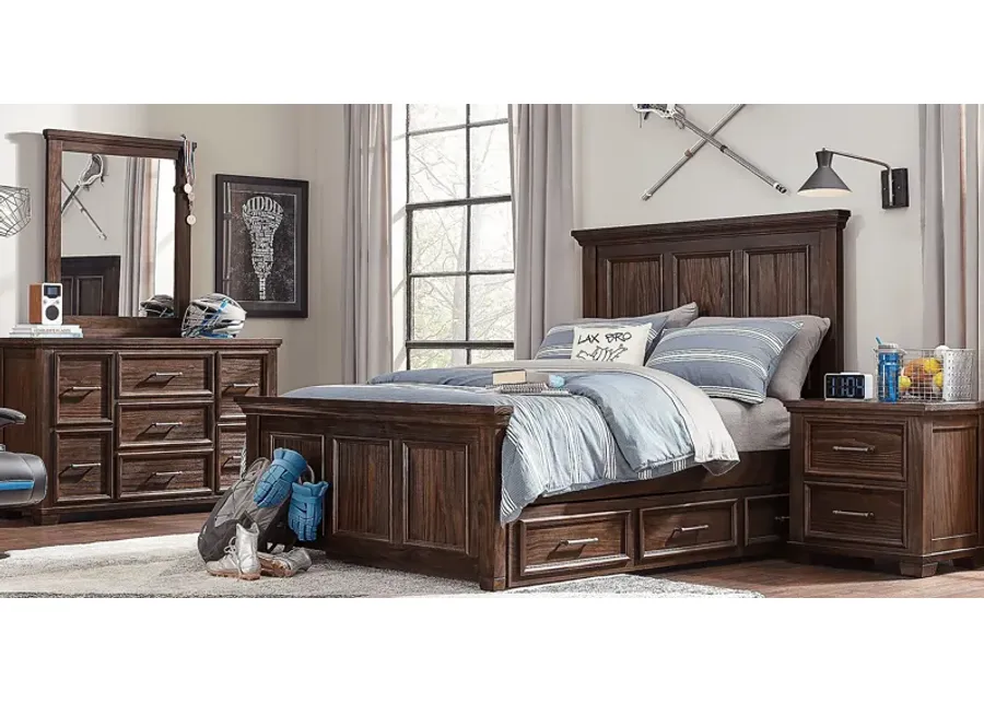 Kids Canyon Lake Java Twin Panel Bedroom-45.5