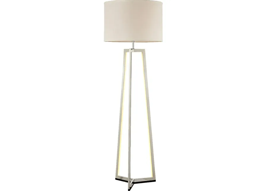 Oxnard Way Silver Floor Lamp-Silver