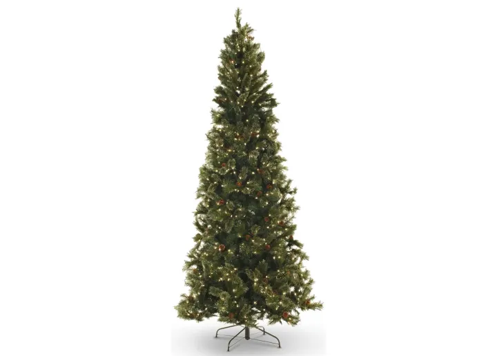 4505-oregon-pine-9-slim-pre-lit-artificial-christmas-tree-with-multi-function-led-lights-1.webp