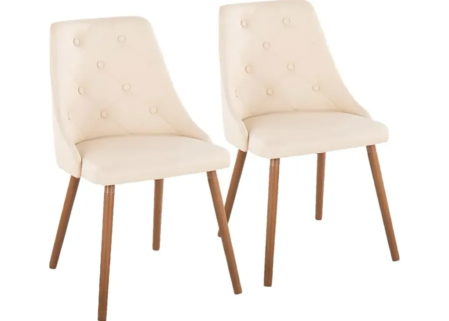 Wytona II Walnut Side Chair, Set of 2-Walnut