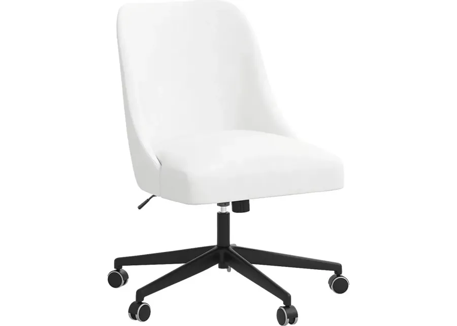 Carsell White Desk Chair-White