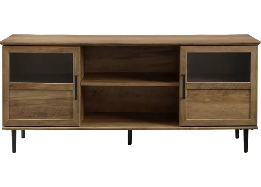 Ascot Circle Brown 58" Console-Brown