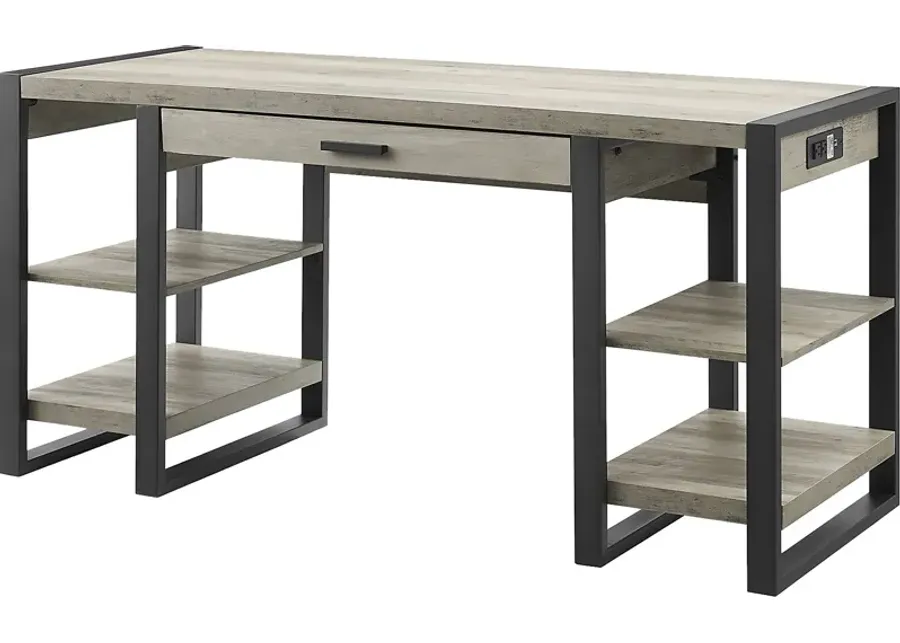Donnefield Gray Desk-Gray