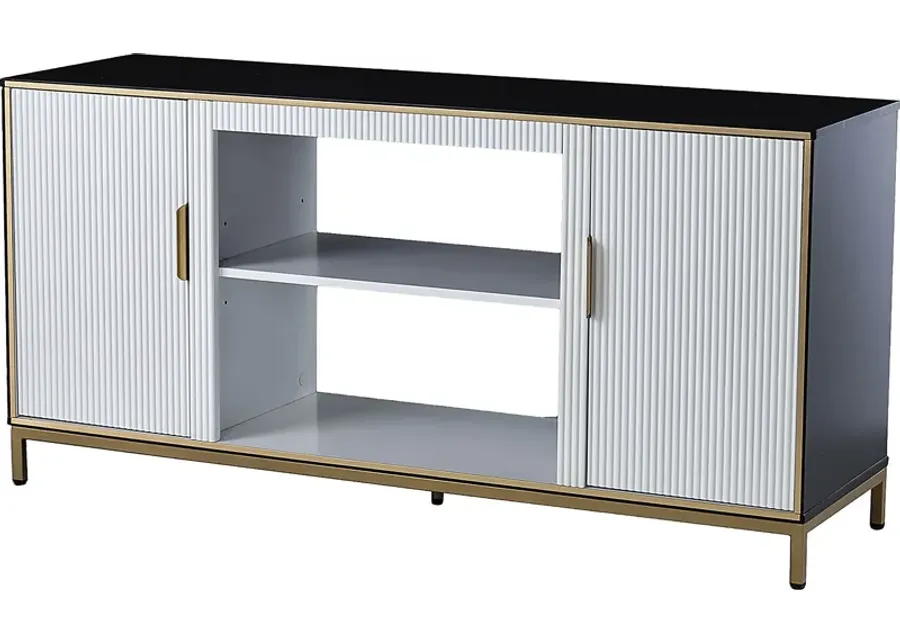 Rascher White 54 in. Console-White