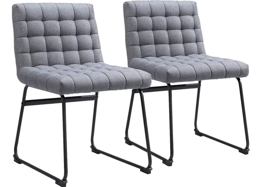 Weiland Gray Side Chair, Set of 2-Gray