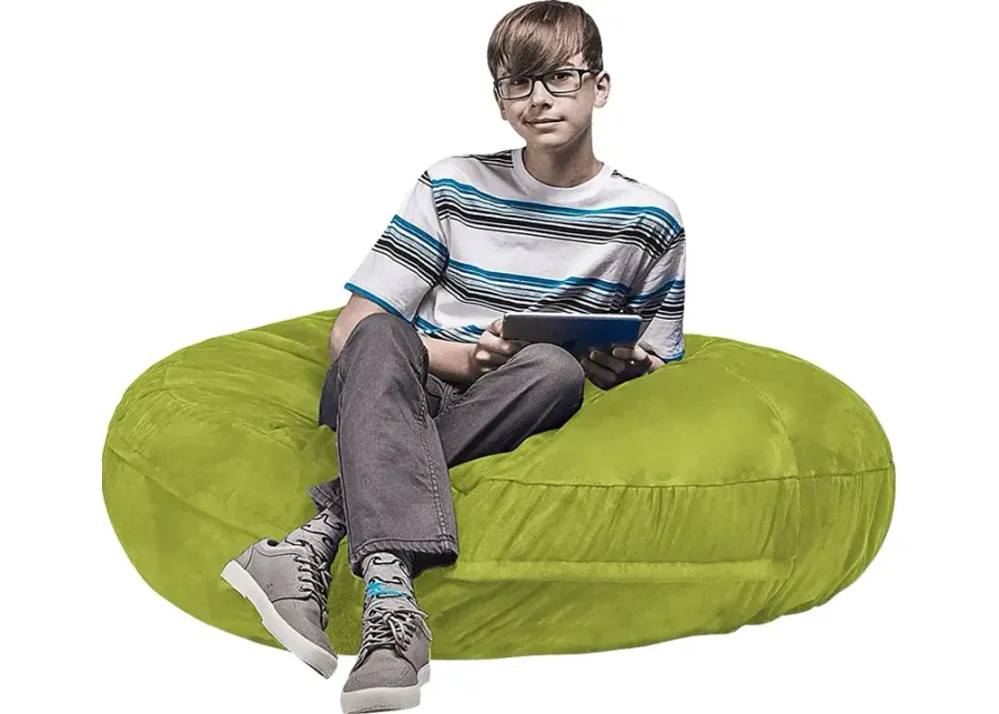 Kids Calix Green Bean Bag Chair-Green