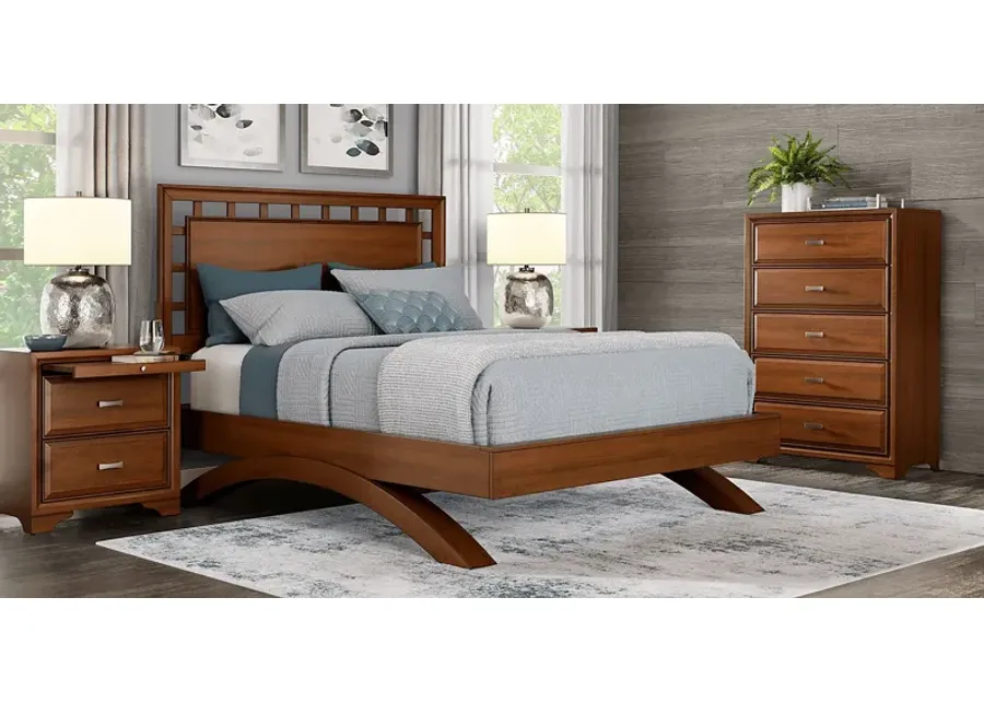Small Spaces Belcourt Cherry 5Pc Queen Lattice Arch Bedroom-66.5