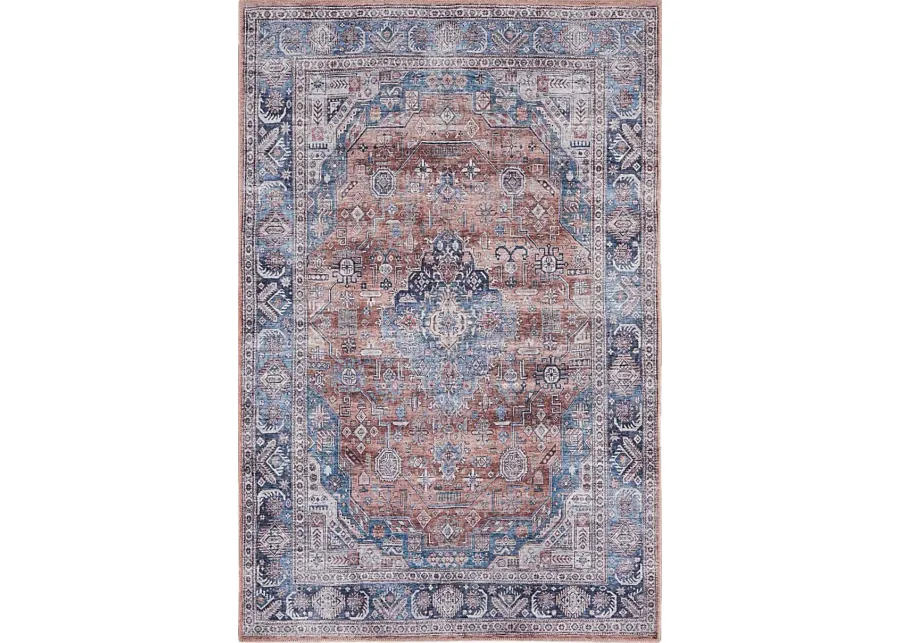 Olith Blue/Multi 5'3 x 7'3 Rug-Multi, Blue