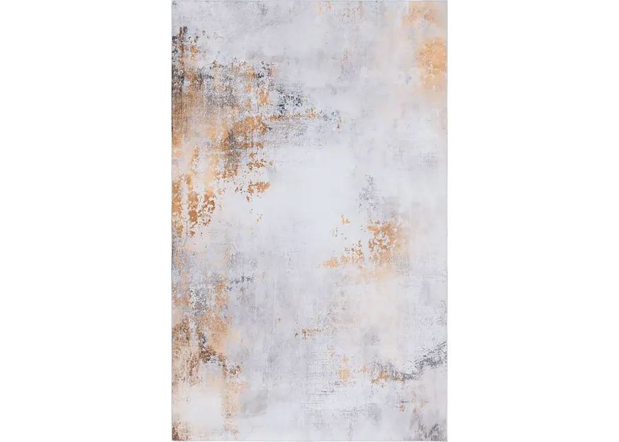 Alizon Gray/Gold 8' x 10' Rug-Gray, Gold