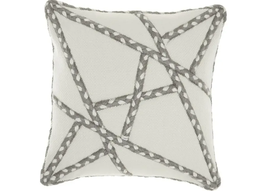 Onas Gray Indoor/Outdoor Accent Pillow-Gray