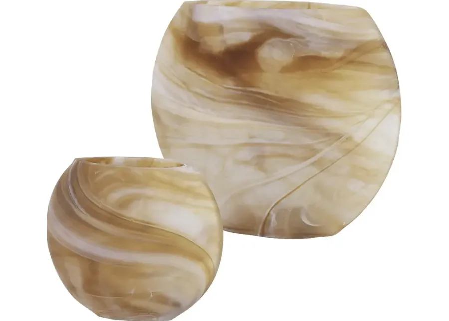 Zillah Brown Vase, Set of 2-Brown