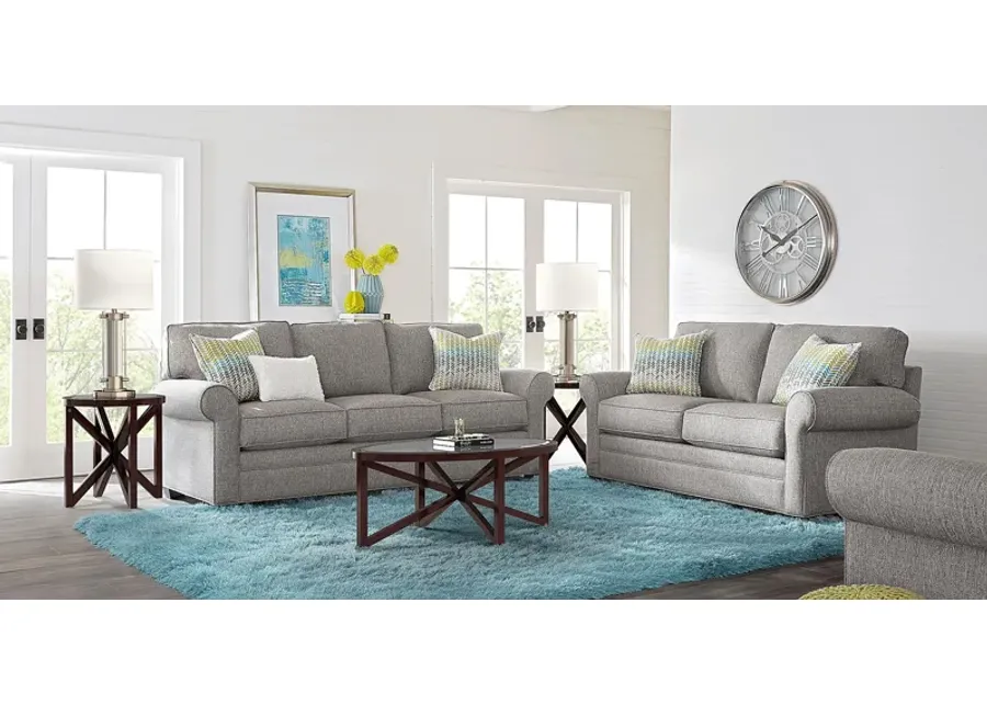 Bellingham Gray Textured 7 Pc Living Room with Gel Foam Sleeper-88