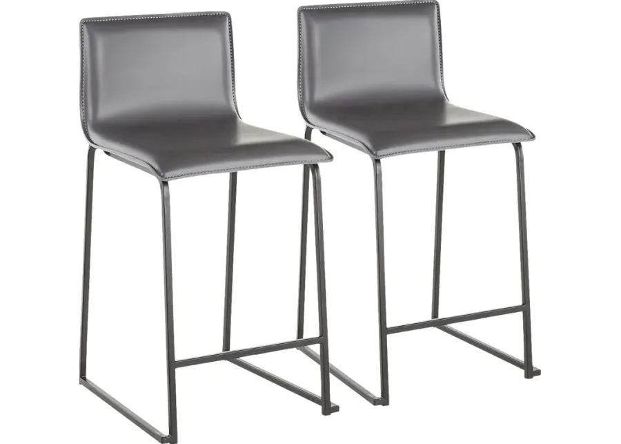 Dannelly Gray Counter Height Stool, Set of 2-Gray