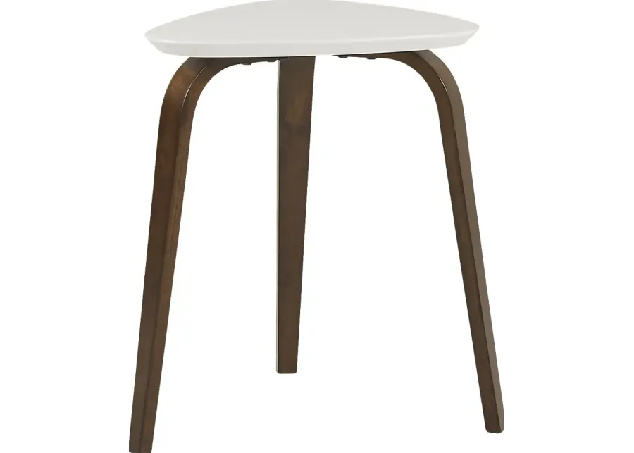 Melodina White End Table-18.9