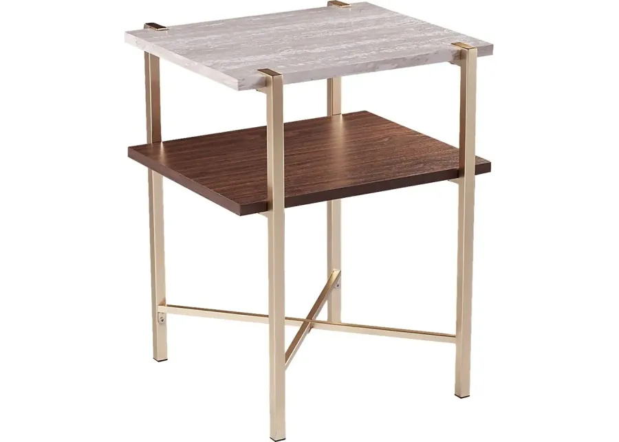 Journeyville White End Table-White