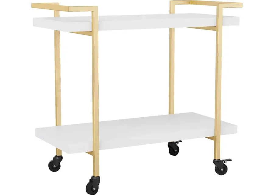 Azaline White Printer Cart-White