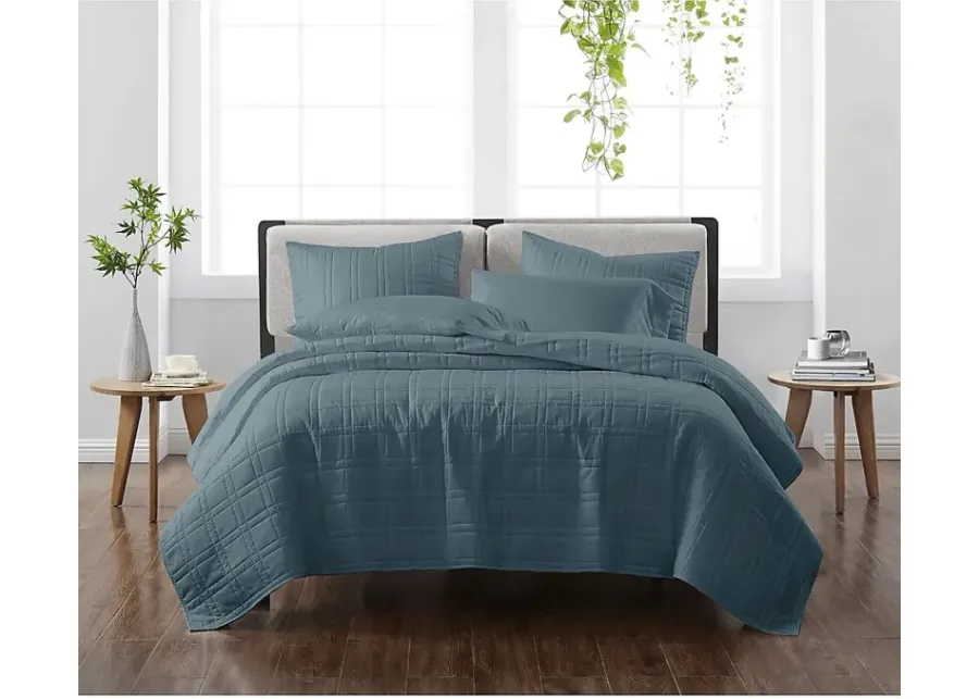Kids Candy Colors Navy Twin Quilt Set-Navy