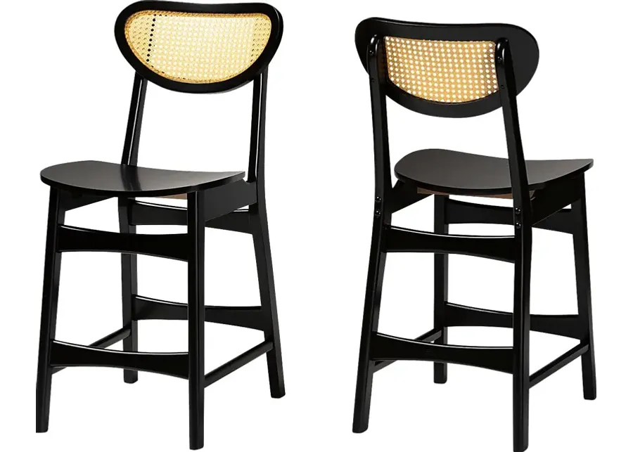 Traminer Dark Brown Counter Stool, Set of 2-Dark Brown
